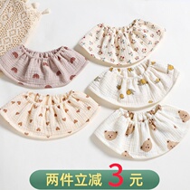 Newborn baby 360 degrees round mouth Children pure cotton cotton cloth Saliva Cloth Scarves for baby Eating Containment for Dirty Rice Hood