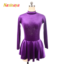 Forno custom children adult figure skating clothes Girls performance competition examination skirt velvet hot diamond 24 colors