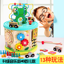 Multi-functional winding pearl box baby boy string pearl puzzle toy 1-3-6-year-old male baby girl music enlightenment