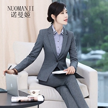 Norman Ji Temperament Sashimi Professional Dress Lady 2021 New Fashion Korean Version White Collar Western Suit Ladies Business