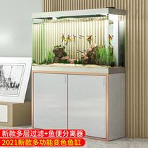 Sensen new fish tank bottom filter goldfish tank living room small large glass fish tank living room floor aquarium