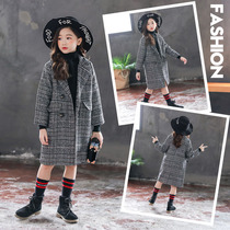  Girls  woolen coat 2018 new Korean princess autumn and winter coat thickened mid-size boy western style mid-length coat