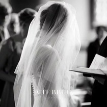 Mantingfang 1 5-meter veil light luxury can cover the face Simple bride wedding super fairy plain yarn wedding accessories