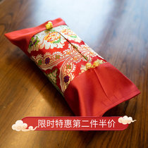 Wedding Ceremony Headboard Tissue Box Vintage Wedding Big Red Original Design Pumping Paper Box Country Tide Chinese Vehicular Crammy