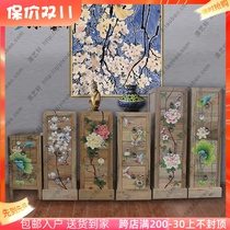 Solid wood bedside storage three or four buckets painted camphor wood bedroom file stairs ladder childrens storage flower cabinet furniture