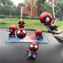 Car interior decoration shaking his head spider-man cartoon personality high-end car decoration creative car supplies man