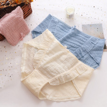 Day Faculty Big code Underpants Women in the middle waist collection sweet and cute soft penetrating bubble foam wearing 200 haggle pants