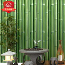 Bamboo wallpaper wallpaper Chinese classical 3D three-dimensional shop decoration restaurant hotel hotel pastoral Chinese style tea house