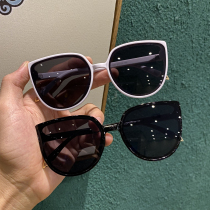 Korean version of the tide Harajuku wind Big Frame ins glasses women Net red street shot the same sunglasses women tide retro round face sun glasses