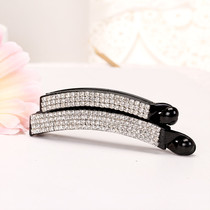 Korean version rhinestone twist clip Small banana clip Simple vertical clip Ponytail clip Fashion vertical card wild hair clip Hair accessories for women