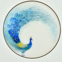 Hand embroidery finished product living room decoration hanging picture new Chinese style silk Bian embroidery master peacock