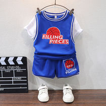 Childrens clothing boys summer suit 2020 new childrens summer children short sleeve basketball uniform sports handsome tide clothes