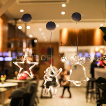 Christmas ins glass stickers Window chandelier Creative decorative lights Hanging lights Shopping mall star lights Scene layout Colorful lights
