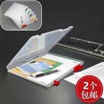 Japan imported A4 folder folder folder bill storage box office supplies finishing box insert transparent Binder