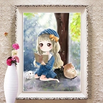 5d diamond cross embroidery 2021 new living room small bedroom childrens cartoon anime girl dot stickers diamond embroidery