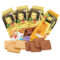 Ai Lianqiao biscuits imported from Russia doll head chocolate strawberry flavored milk flavored crispy snacks