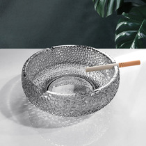 Crystal glass ashtray big number home living room modern creative personality Trend office light extravagant and upscale smoke cylinder