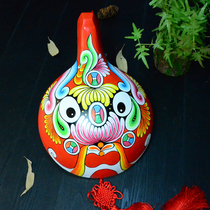 Folk handicraft large Beijing opera society fire horse spoon facial makeup decoration pendant town house folk custom antique Chinese decoration
