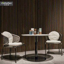 Nordic Leisure Terrace Outdoor Balcony Garden Garden Outdoor Furniture Table and Chair Combined with Wine Chair Tea Series