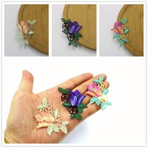 Japanese single color embroidery flower decal cloth paste clothes repair flower piece DIY handmade decorative accessories 1 piece 1 yuan