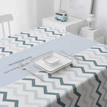 ins tablecloth Nordic fabric cotton linen hipster table cloth rectangular desk waterproof and anti-scalding tea table cloth