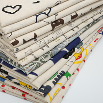 Cotton and linen tablecloth Printed fabric Canvas pillow cover Cushion Curtain Sofa cloth Decorative cloth Linen linen fabric