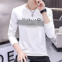 Autumn T-shirt men long sleeve 2021 new trend loose cotton T-shirt base shirt handsome casual clothes