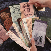 Mo Mo retro writer manuscript manuscript hand account note nostalgic European and American memo notes hand account background decoration material