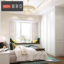 Custom Kim Sofia Wardrobe Custom European Bedroom Simple Modern Cover Door Flat Open Monobloc Bookcase Door