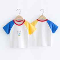 Baby short sleeve T-shirt summer baby shirt men and women childrens clothing cotton childrens clothing