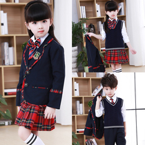 Yinglun College Wind Western-style Suit Kindergarten Garden Clothing Spring Autumn Winter Clothing Primary School Childrens School Uniforms Class 54 Three sets