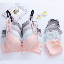 Thin pseudo-female cd cross-dressing bra set without steel ring small chest mens reverse string underwear womens bra