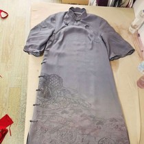 Retro regular silk modified loose ancient method cheongsam daily cheongsam leisure cheongsam