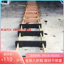 Take the ladder to lead the pilot ladder for the saving of the saving escape soft ladder rubber long aluminum alloy short board