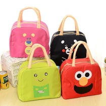 Round insulated small number of lunchbox Meal Kit Bag Elementary School Kids Clothes Bowl with Dining Bag Canvas Cute large number