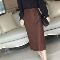 JOLIMENT open fork with half body skirt woman 2020 fall 100 lap fashion career temperament 100 hitch long skirt