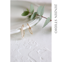 JUNJUN Independent Original Design Extremely Simple Ins Wind Earrings Without Earhole Ear Clip American 14k Note