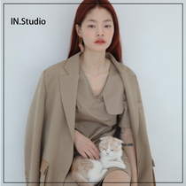 IN Home 1 Korean Designer Brand SOFT SEOUL Patchwork POCKET Casual SUIT Jacket