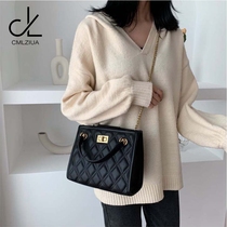 CMLZIUA light luxury diamond chain bag 2021 New Tide fashion simple tote bag niche texture shoulder bag