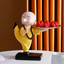 Key storage decoration Creative living room Home decoration Room decoration Entrance door Office desktop small monk