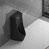 Huang Ma Shi matte black household mens induction wall-mounted ceramic adult urinal engineering toilet hotel urine bucket