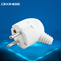 Decaf-style plug side wiring Eurosign wiring plug fabricated straight head European gauge Three-pole ground power plug