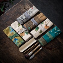 Thousands of thousands of Chiangshan tea set containing bag thickened hemp cotton containing travel bag Cloth Bag Tea Set of 6 Tiled Small Cloth Bag