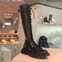 Yang Mis same boots Sida McQueen Knights boots female slim long tube high boots thick bottom locomotive Martin boots Spring and Autumn