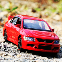 Mitsubishi EVO Nine Generations Blue Sedans Six Door Open Alloy Car Model Metal Sports Car Simulation Car Model Toy Car