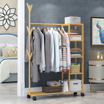 Simple coat rack Floor-to-ceiling bedroom hanger Living room clothes rack Hanger floor-to-ceiling space-saving household shelf