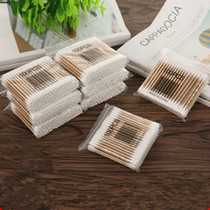 Small cotton swab fine head ultra-fine ear independent packaging special ear digging makeup wooden adult baby beauty salon double head