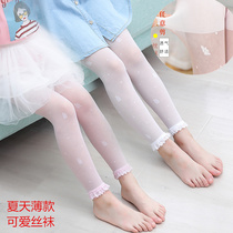 Childrens pantyhose summer anti-hook silk girl mesh stockings thin baby bottling socks Princess 3-6-9-12 years old