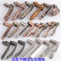 Anti-theft door handle handle accessories durable non-breaking all-aluminum solid thickened handle delivery circlip universal type