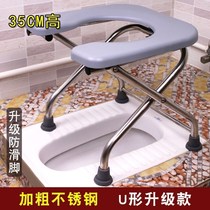 Squatting and pitting the toilet moving the toilet the toilet bracket the old man sitting in the countryside